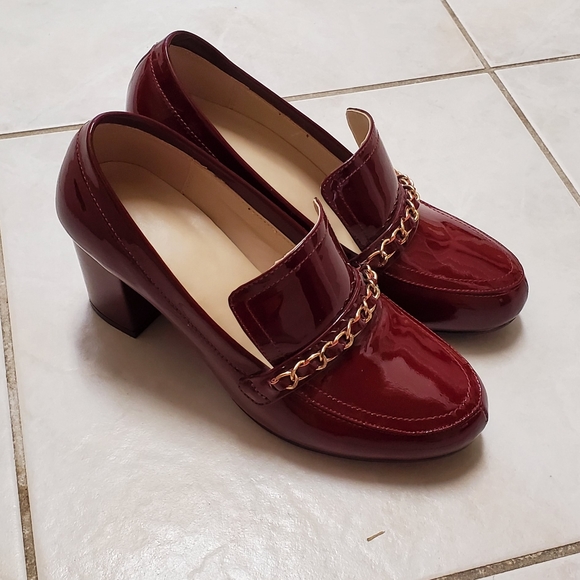 Red Loafer Heels - Picture 1 of 1